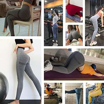 SZKANI Womens Ruched Butt Lifting High Waist Yoga Pants Tummy Control Compression Leggings Workout Tights(Black(#3),Small)