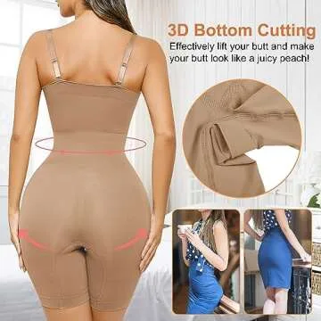 ACPLK Strapless Shapewear for Women, Tummy Control Butt Lifter Bodysuit, Seamless Sculpting Body Shaper full Body Shapewear