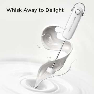 Kitchen Mama Silkwhisk Electric Milk Frother Handheld: Mini Drink Mixer, Cold Foam Maker, Frother Wa...