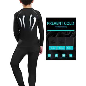 HOPLYNN Youth Boy’s Compression Shirts - Quick Dry Cold Weather Gear for Sports