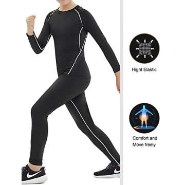 HOPLYNN Youth Compression Shirts for Sports and Comfort