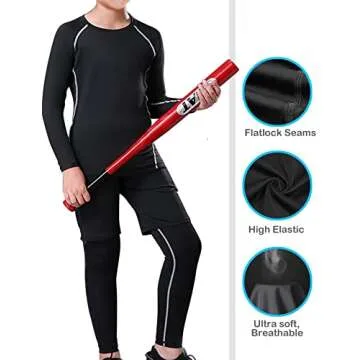 HOPLYNN Youth Compression Shirts for Sports and Comfort