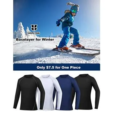 HOPLYNN Youth Compression Shirts for Sports and Comfort
