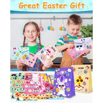 Benresive Party Favors for Kids 3-5 4-8, Face Stickers for Kids, Crafts Activities for Toddlers 1-3 2-4 3-5, Make Your Own Face Stickers for Toddlers 2-4 Years, Party Games for Kids - Easter