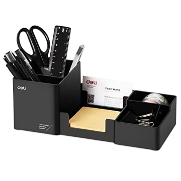 Deli Desk Organizer - 6 Compartments, Black Caddy