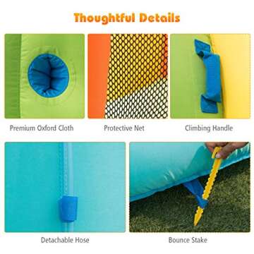 BOUNTECH Inflatable Water Slide for Kids, Giant Waterslide Park for Backyard Outdoor Fun w/Splash Pool, 735w Blower, Blow up Water Slides Inflatables for Kids and Adults Party Gifts Presents