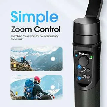 All in one Gimbal Stabilizer - 3-Axis Gimbal Stabilizer for Smartphone, Compact Cameras, Action Camera with 600° Inception Mode, Stabilizer Ideal for Vlogging, Live Video, YouTube - iSteady Multi