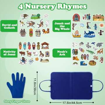Aizweb Felt Board Bible Stories Set, Flannel Board Stories for Preschool Learning Activities,Bible T...