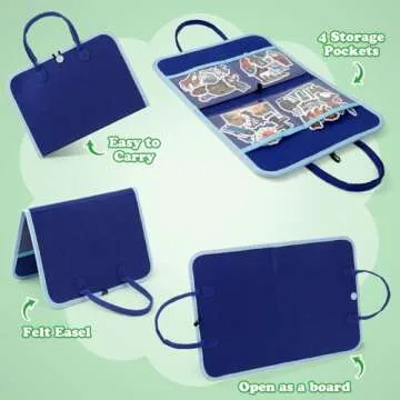 Aizweb Felt Board Bible Stories Set, Flannel Board Stories for Preschool Learning Activities,Bible Toys for Kids, Noah's Ark, David and Goliath, Jonah and The Whale, Jesus Nativity Set,Christian Toys