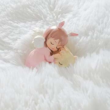 Prabia Super Soft Fluffy Shaggy Rugs 5x8 Feet for Living Room Bedroom, Fuzzy Plush Area Rugs for Gir...