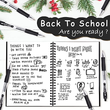 Gel Pens 30 Pack for Smooth Writing | Retractable & Fine Point