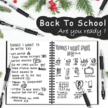 Gel Pens 30 Pack for Smooth Writing | Retractable & Fine Point