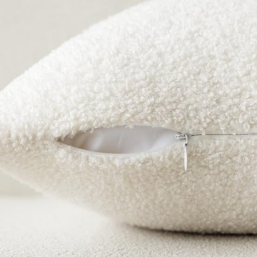 Foindtower Cozy Faux Fur Throw Pillow Covers for Home