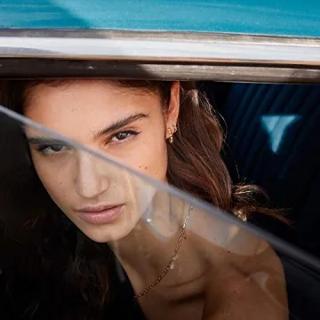 LOYATA Beaded Hoop Earrings 14K Gold Plated Hypoallergenic Jewelry