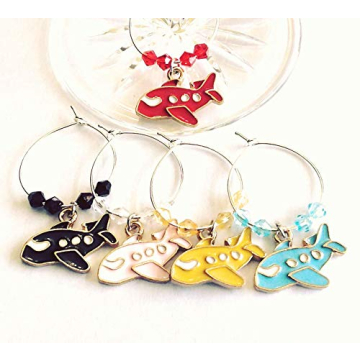 Airplane Wine Charms - Fun and Practical Gift for Travel Enthusiasts