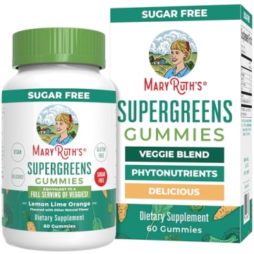 MaryRuth's Super Greens Gummies | Vegan & Sugar Free | 60 Count