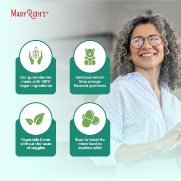 MaryRuth's Super Greens Gummies | Vegan & Sugar Free | 60 Count