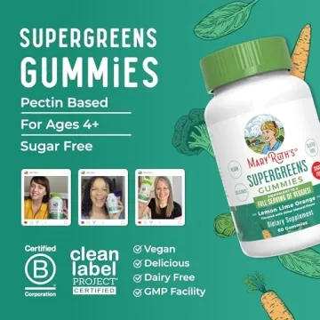 MaryRuth's Super Greens Gummies | Vegan & Sugar Free | 60 Count