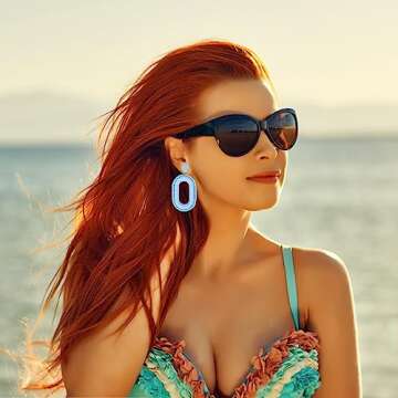 Boho Statement Earrings Beaded Raffia Earrings Lightweight Cute Seed Bead Earrings Square Drop Dangle Earrings Gift for women