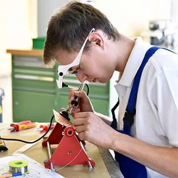 Rechargeable Headband Magnifying Glasses with LED Lights