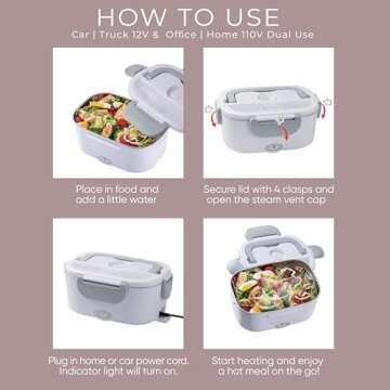 Portable Electric Lunch Box - Hot Meals on the Go!