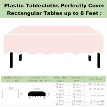 Light Pink Disposable Tablecloths for Events 3 Pack