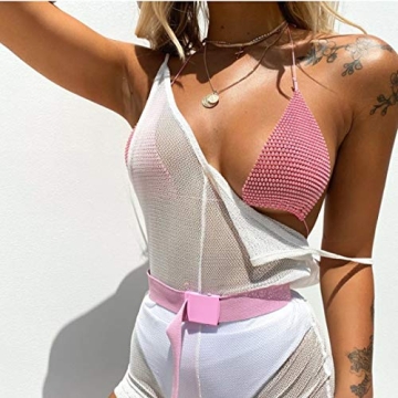 FlyCC Rhinestone Mesh Bikini Top for Festivals & Beach