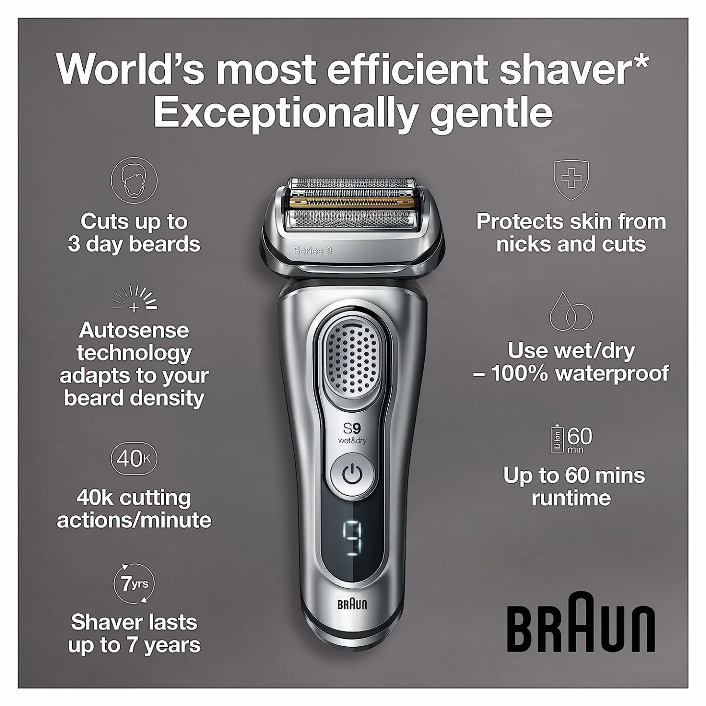Braun Series 9 9330s Wet & Dry Men's Electric Shaver