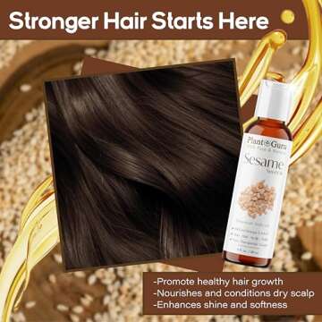 Sesame Seed Oil 4 oz Cold Pressed Carrier 100% Pure Natural for Skin, Body, Face, and Hair Growth Moisturizer. Great for Creams, Lotions, Lip Balm and Soap Making