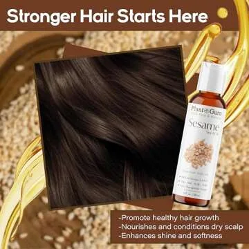 Sesame Seed Oil 4 oz Cold Pressed Carrier 100% Pure Natural for Skin, Body, Face, and Hair Growth Moisturizer. Great for Creams, Lotions, Lip Balm and Soap Making