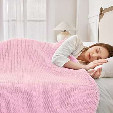 Guohaoi Hand Knitted Weighted Blanket - Cozy Home Décor Throw