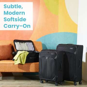 American Tourister 4 KIX 2.0 Softside Expandable Luggage Set with Spinners - 3PC