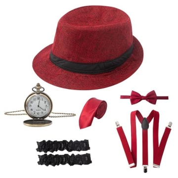 Sophisticated 1920s Gatsby Costume Accessories Set for Men