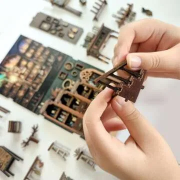 Book Nook Kit, Magic Store Dollhouse 3D Puzzle Booknook Bookshelf Insert Decor Alley DIY Miniature House Kit with Led Light Crafts for Adults and Teens to Build-Creativity Gift