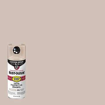 Rust-Oleum 376879 Stops Rust Custom Spray 5-in-1 Spray Paint, 12 oz, Satin French Beige