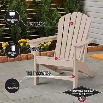 Rust-Oleum 376879 Stops Rust Custom Spray 5-in-1 Spray Paint, 12 oz, Satin French Beige