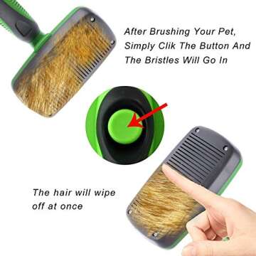 Petsparkling Self-Cleaning Dog & Cat Brush for Grooming