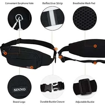 SINNO Fashionable Waterproof Fanny Pack for All Occasions