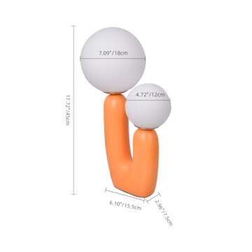 Arturesthome Bedside Nightstand Table Lamp for Living Room Bedroom, Desk Lamp with Light Bulbs, Orange