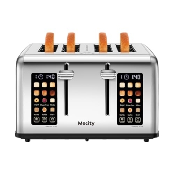 Mecity 4 Slice Smart Toaster Touch Screen Stainless Steel