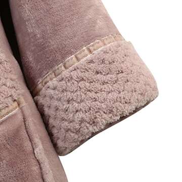 Richie House Women/'s Plush Soft Warm Fleece Bathrobe RH1591-D-L,Nude,Large