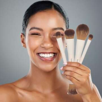 YutimeAura Makeup Brush Set 10pc, Dual-Ended Makeup Brushes For Bronzer, Contour, Eyeshadow, Blush, Concealer & Foundation Application