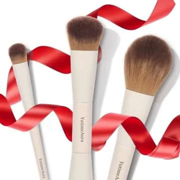 YutimeAura Makeup Brush Set 10pc, Dual-Ended Makeup Brushes For Bronzer, Contour, Eyeshadow, Blush, Concealer & Foundation Application