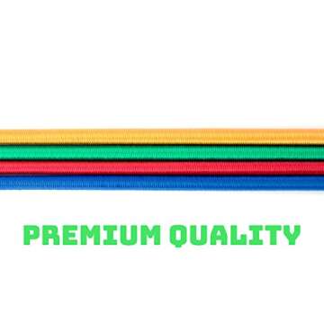 Bungee Cord Assortment - Premium 16 Piece Set with Plastic Coated Metal Hooks