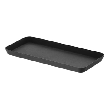 Yamazaki Home Space Saving Vanity Tray Steel - 4" x 8.5" Black