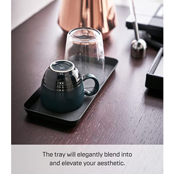 Yamazaki Home Space Saving Vanity Tray Steel - 4" x 8.5" Black