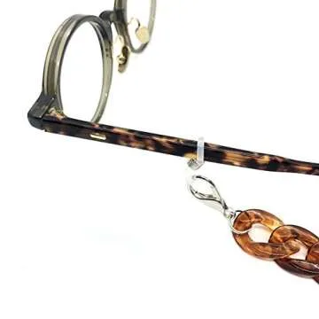 GREMAZZI 2pcs Eyeglass and Mask Chains for Women - Acrylic Sunglasses Strap Holder - Mask Lanyard Face Mask Chain - Eyewear Retainer Strap