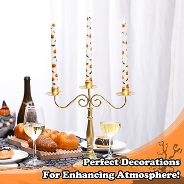 Tuitessine Halloween Taper Candles 10 Inch Candlestick Set