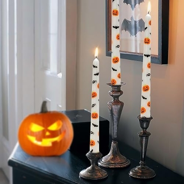 Tuitessine Halloween Taper Candles 10 Inch Candlestick Set