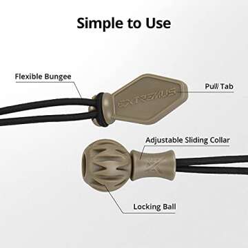 Extremus SwitchBak Tie-Down Bungee System, Bungee Cords with Balls, Multi-Use Organizing Tool for Fishing, Camping, Hiking, Boating, Around The House, and More, 8Pcs, Brown, 8 inch